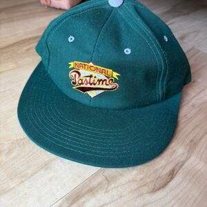 Vintage green ‘national pastime’ trucker baseball cap